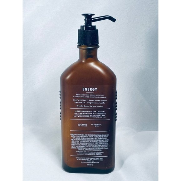 Bath & Body Works Aromatherapy Energy Lotion 6.5 oz Glass Bottle Pump - Picture 2 of 4